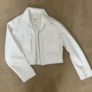 Abercrombie & Fitch Cropped Tweed Jacket